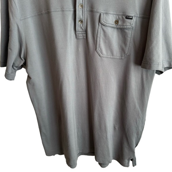 Men’s Travis Mathew Grey Golf Polo Short Sleeve Shirt Pocket Size XL - Picture 5 of 7